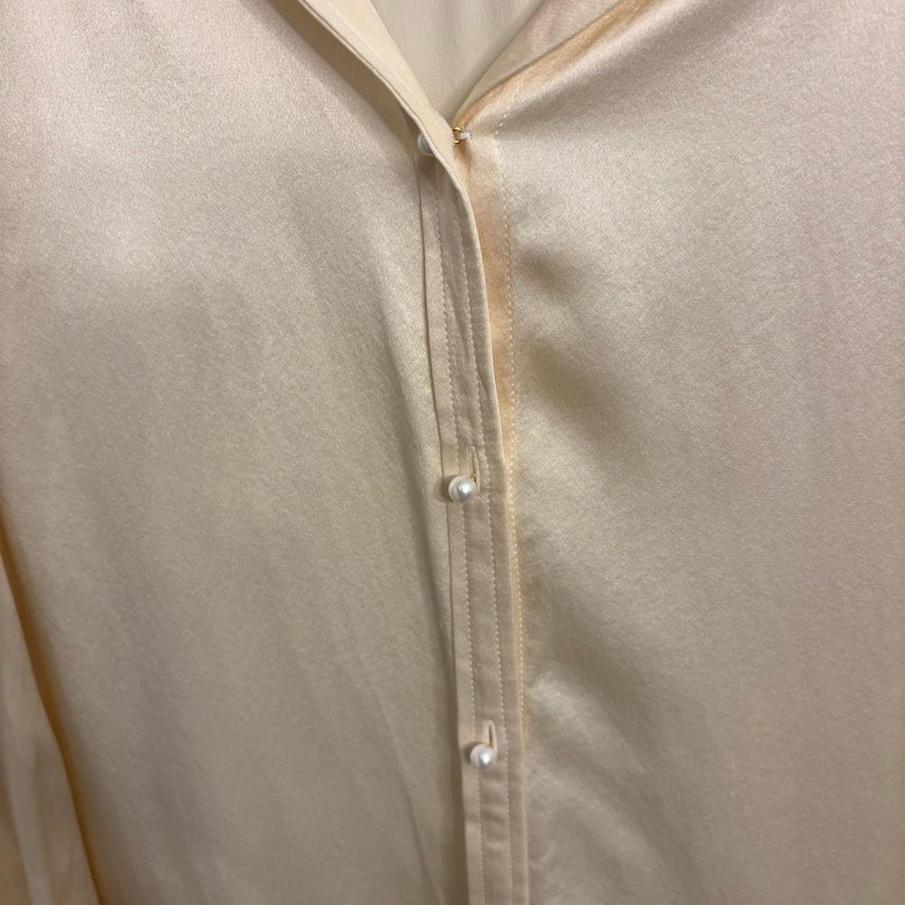 Ralph Lauren 100% Silk Cream Blouse - Picture 4 of 4
